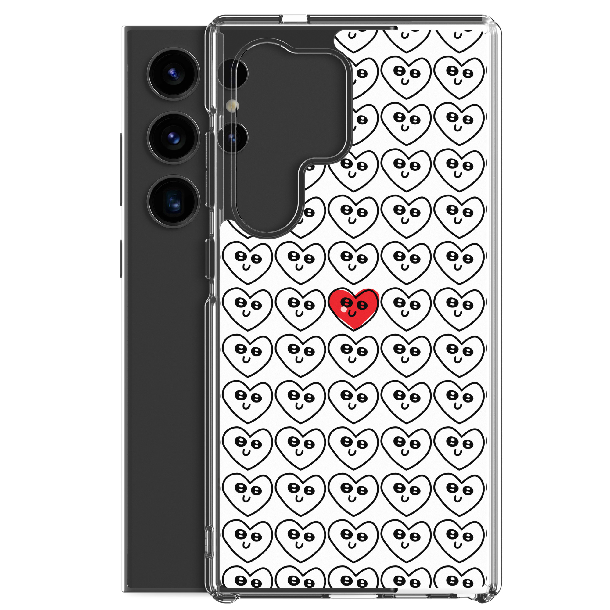 Single Red Heart - Clear Galaxy Case - Image 34