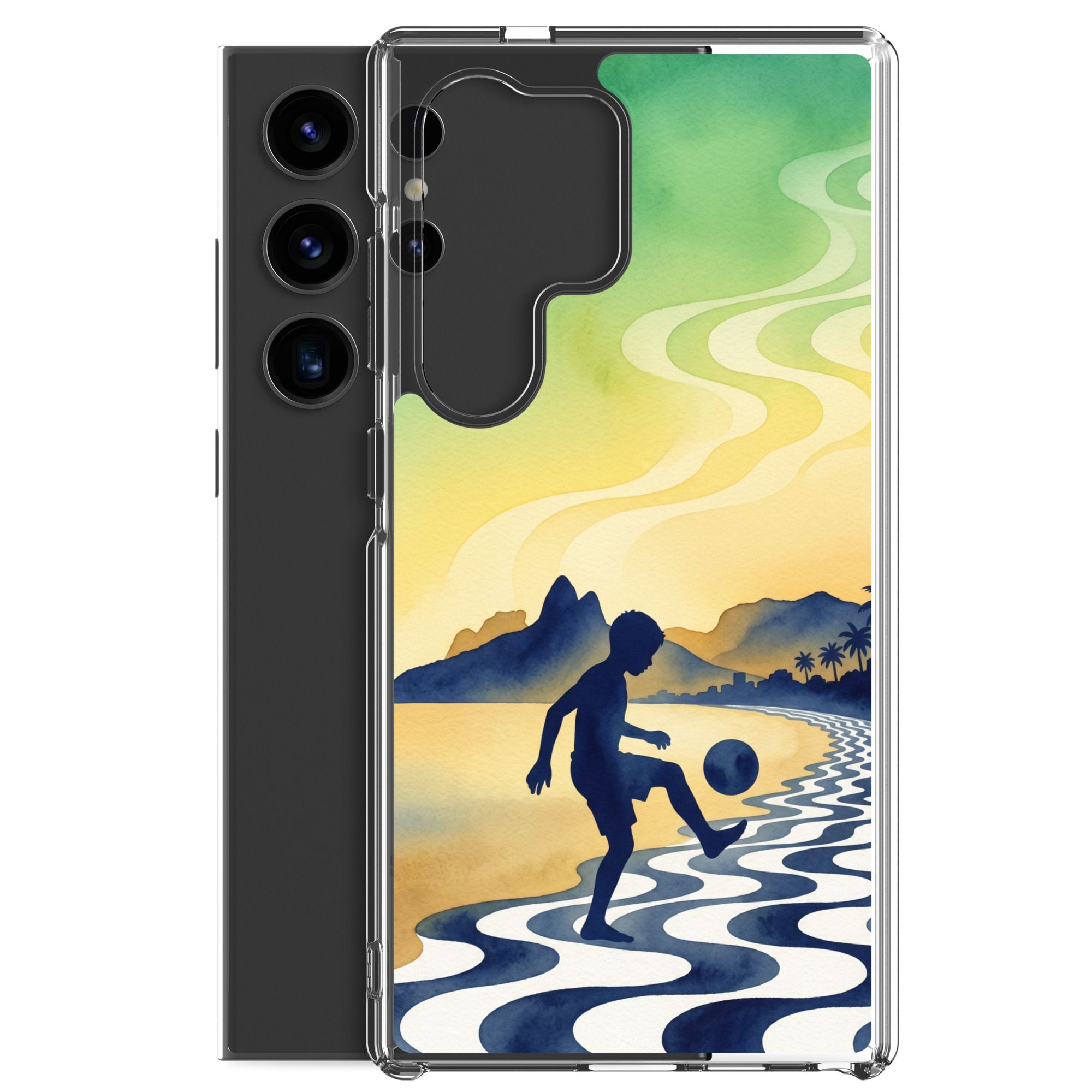 Brazil - Children Playing With a Ball - Clear Galaxy Case - Image 34