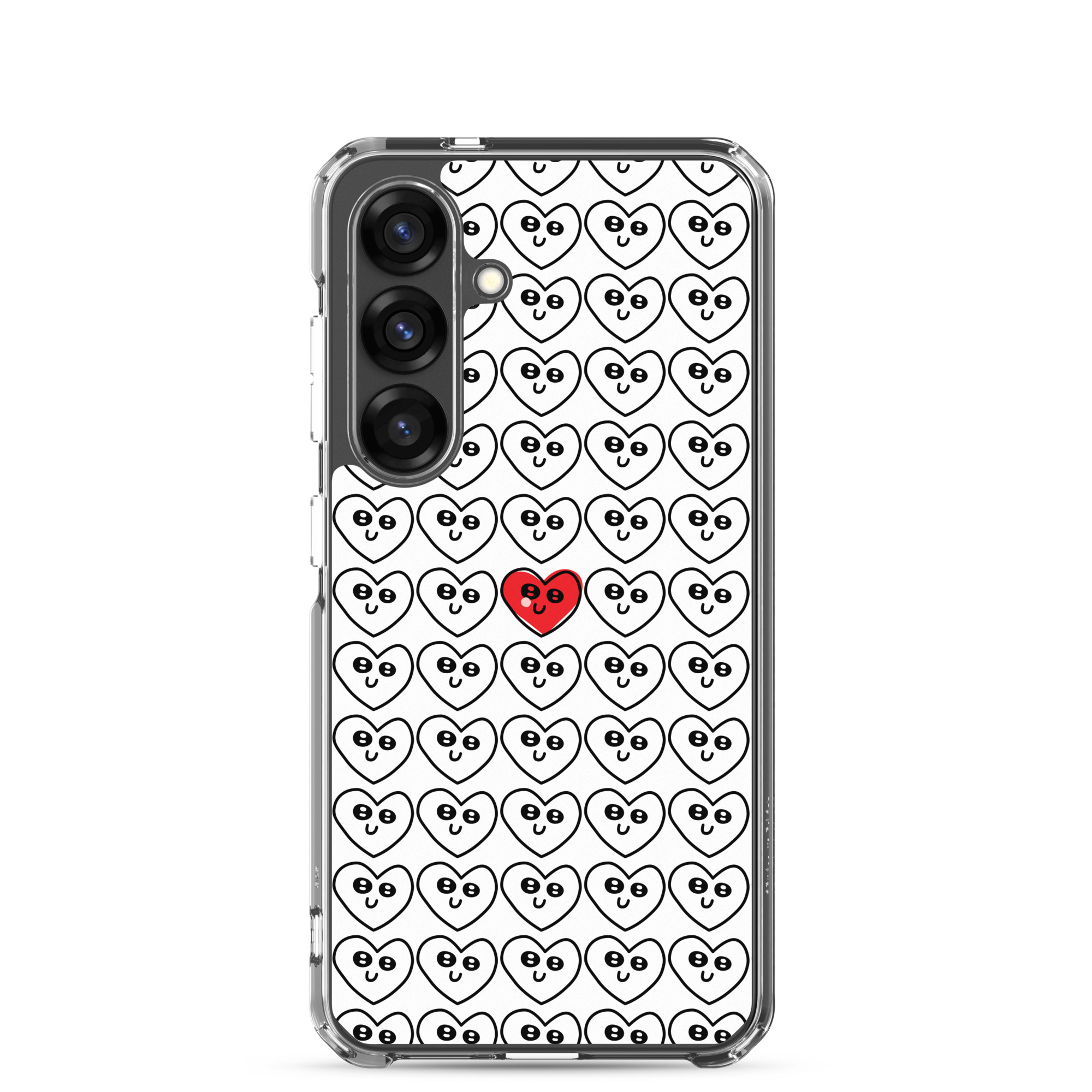 Single Red Heart - Clear Galaxy Case - Image 24