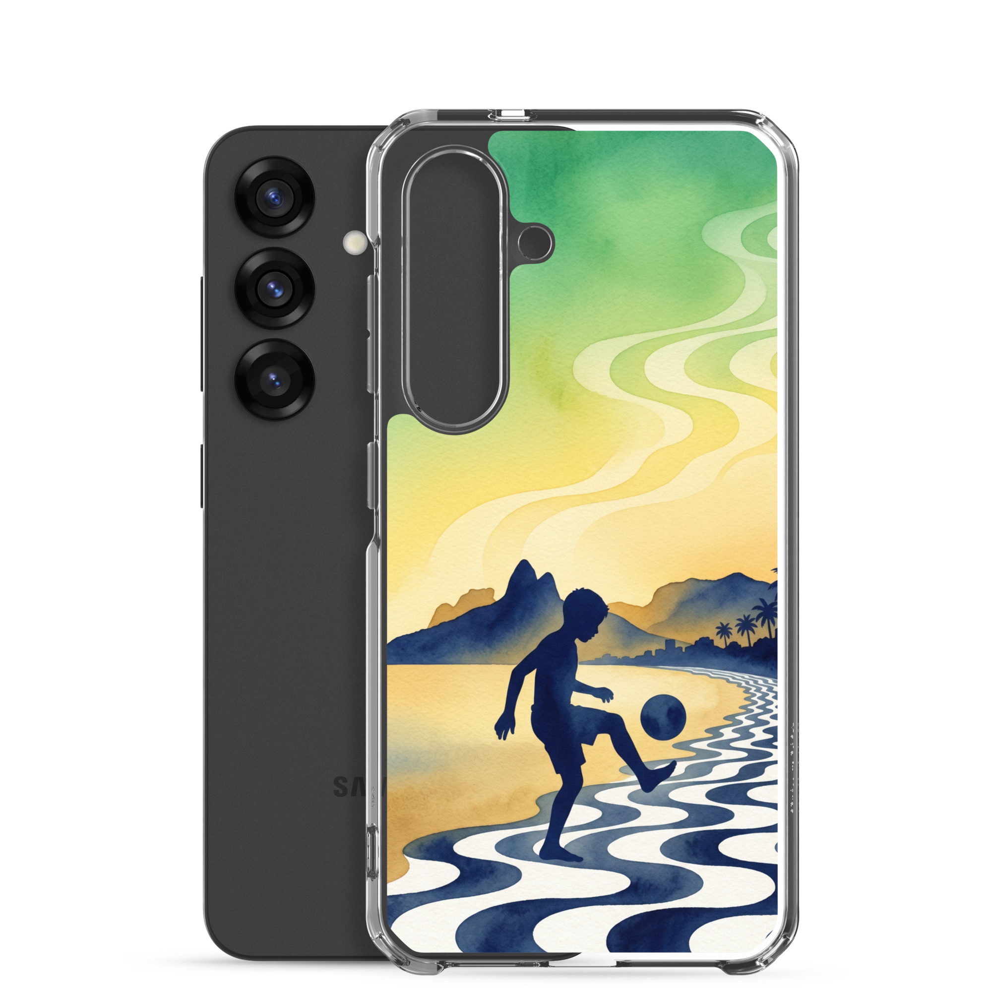 Brazil - Children Playing With a Ball - Clear Galaxy Case - Image 25