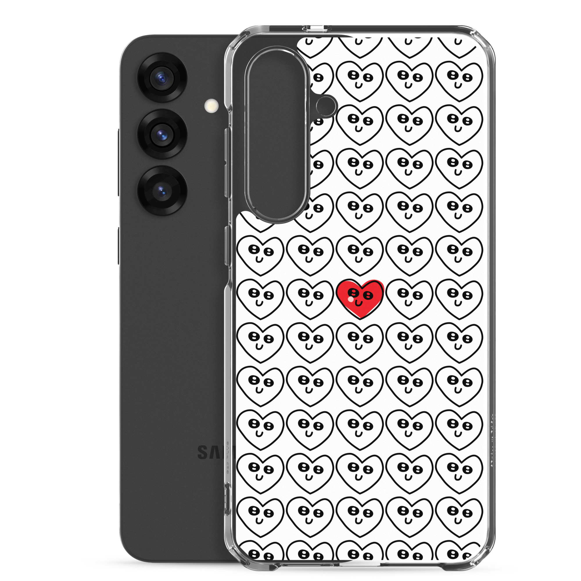 Single Red Heart - Clear Galaxy Case - Image 21
