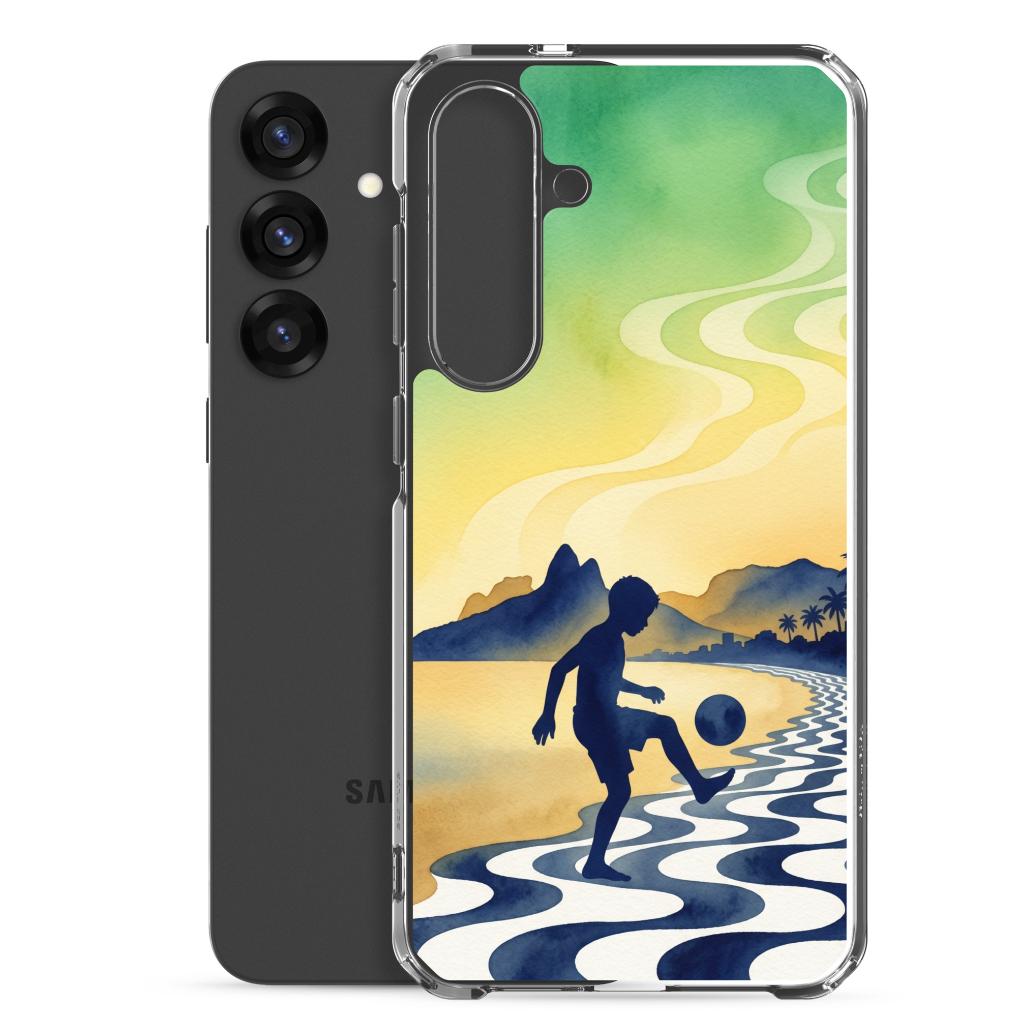 Brazil - Children Playing With a Ball - Clear Galaxy Case - Image 21