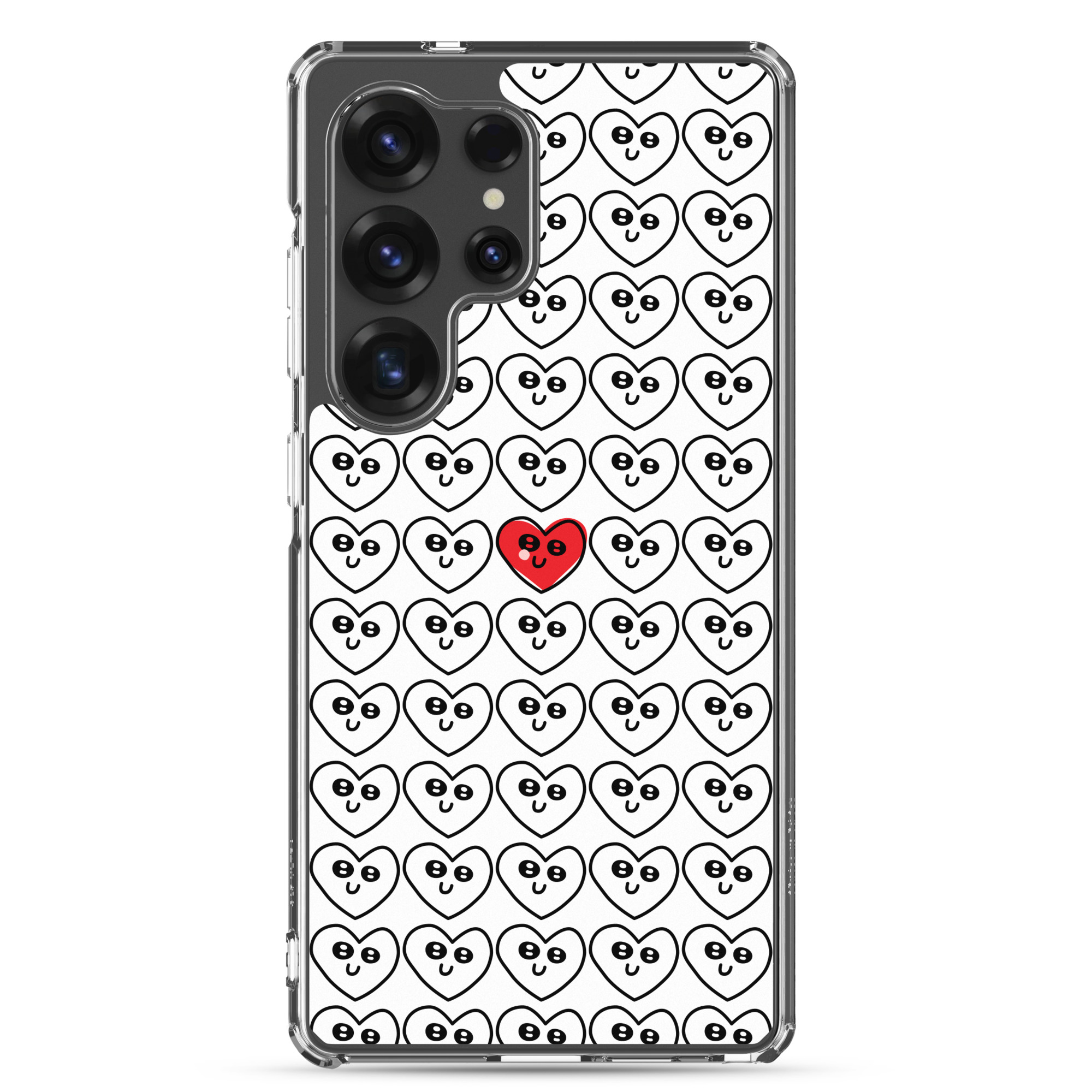 Single Red Heart - Clear Galaxy Case - Image 22