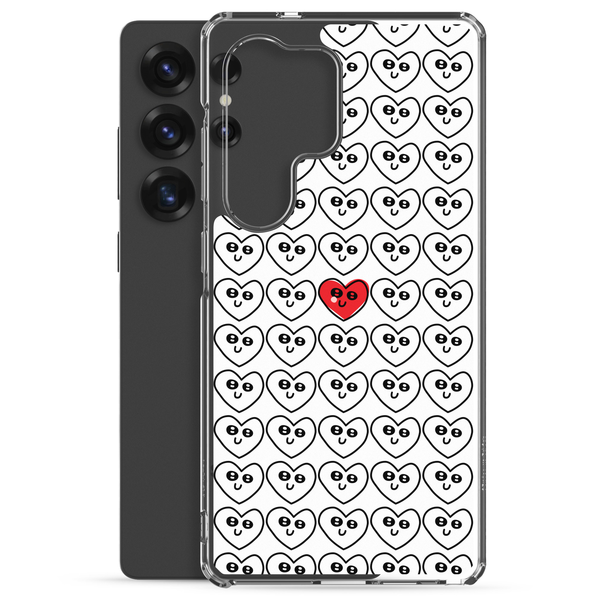 Single Red Heart - Clear Galaxy Case - Image 23