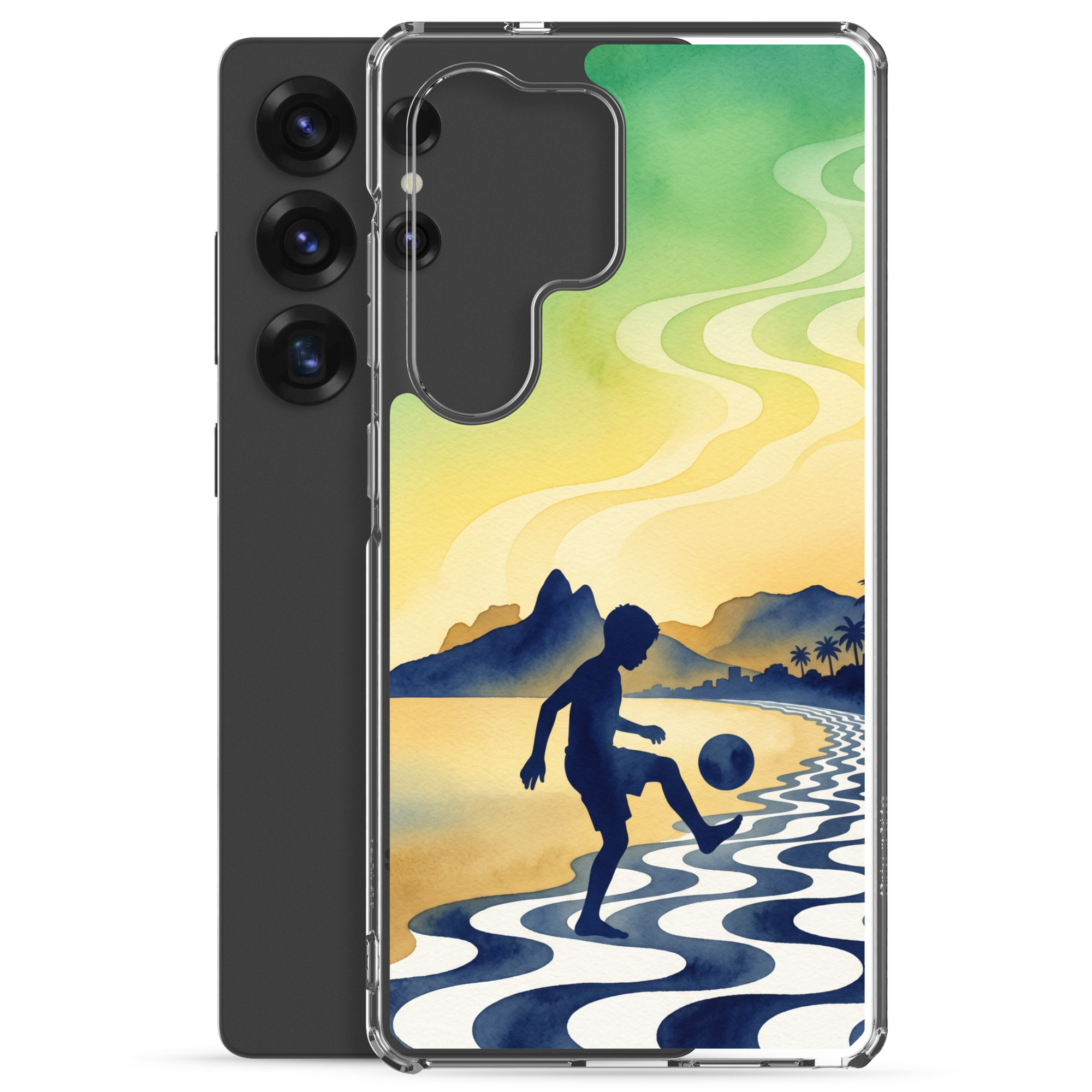 Brazil - Children Playing With a Ball - Clear Galaxy Case - Image 23