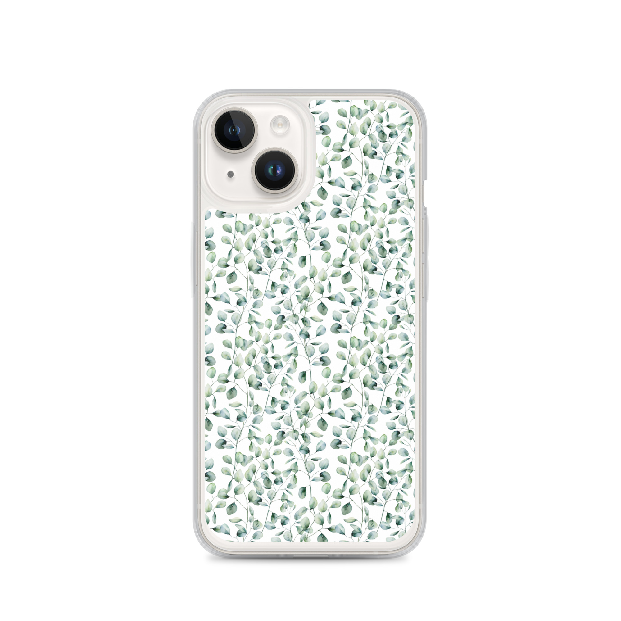 Thin Branch and Green Leaves - Clear iPhone Case - Image 5