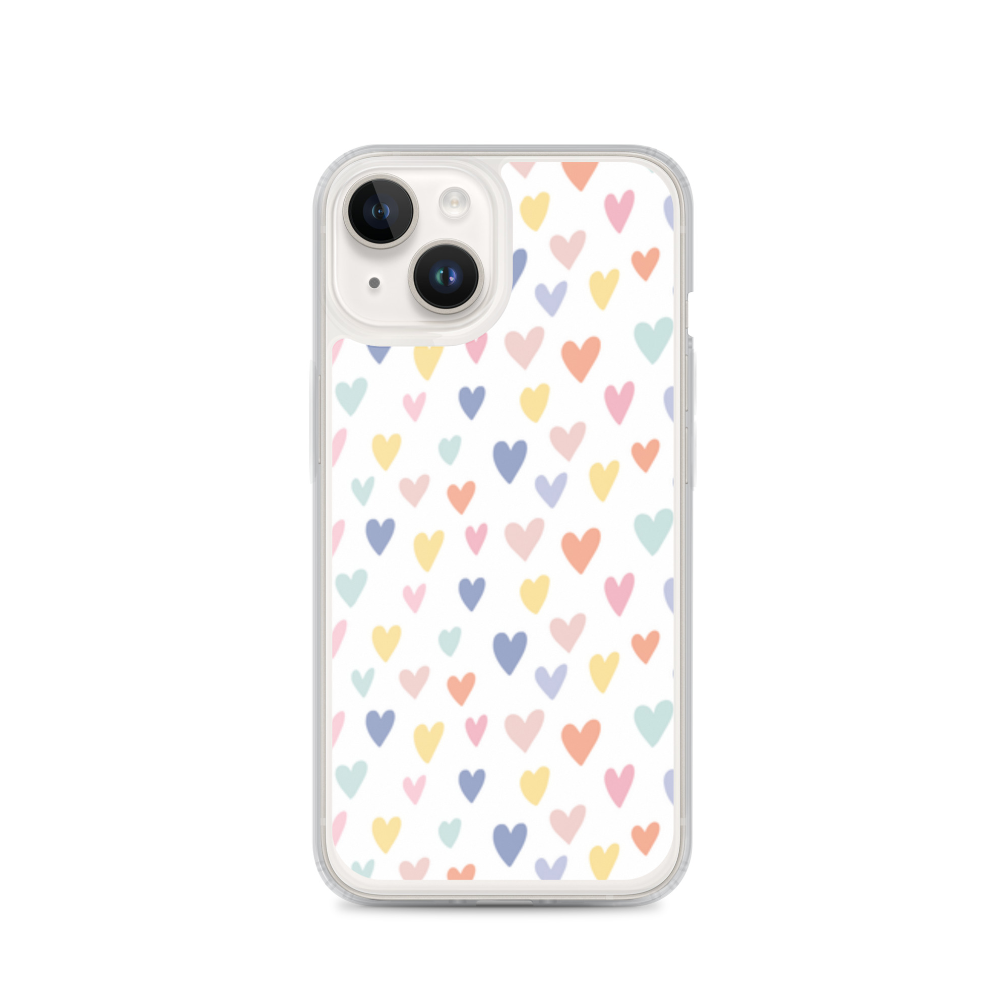 Colorful Little Hearts - Clear iPhone Case - Image 5