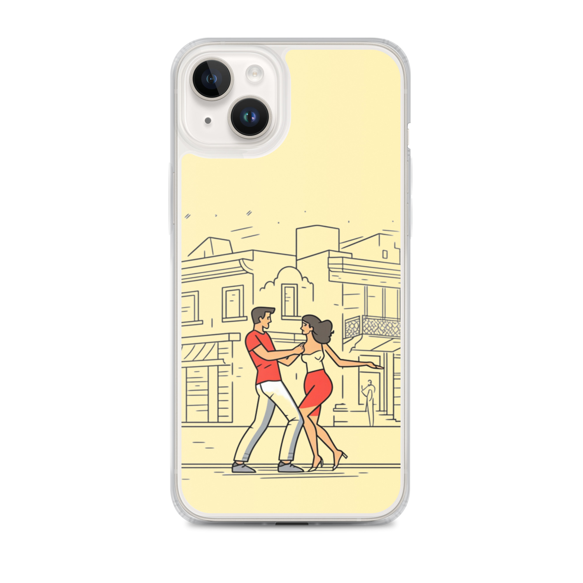 Couple Dancing Bachata - Clear iPhone Case - Image 2