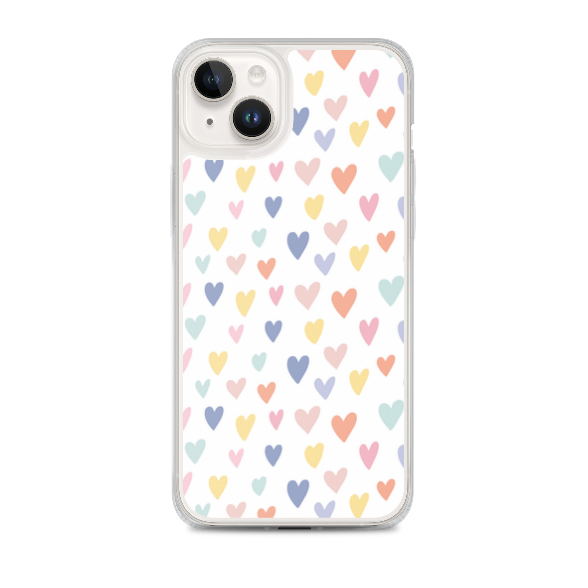 Colorful Little Hearts - Clear iPhone Case - Image 2