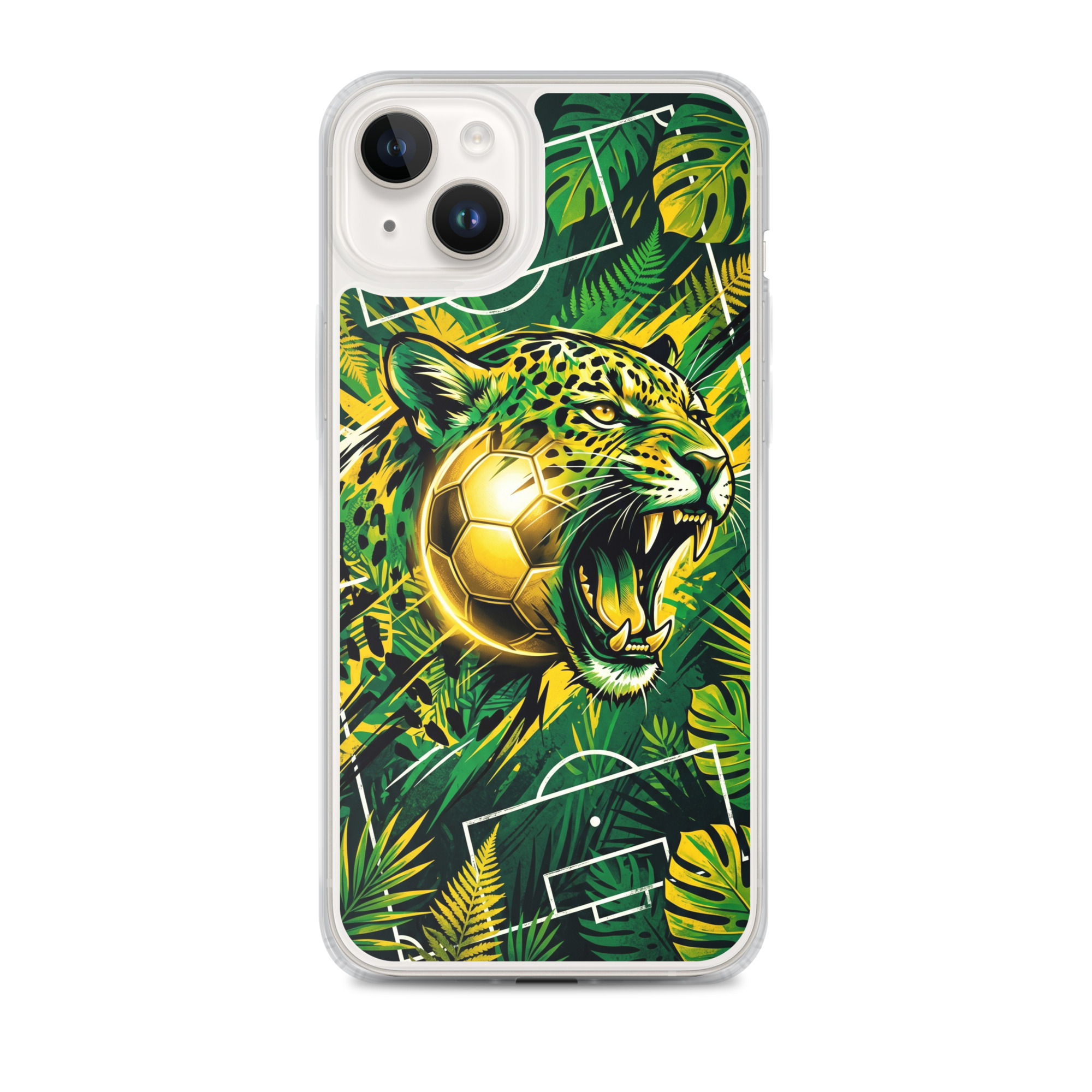 Brazil - Tiger and Ball - Clear iPhone Case - Image 2