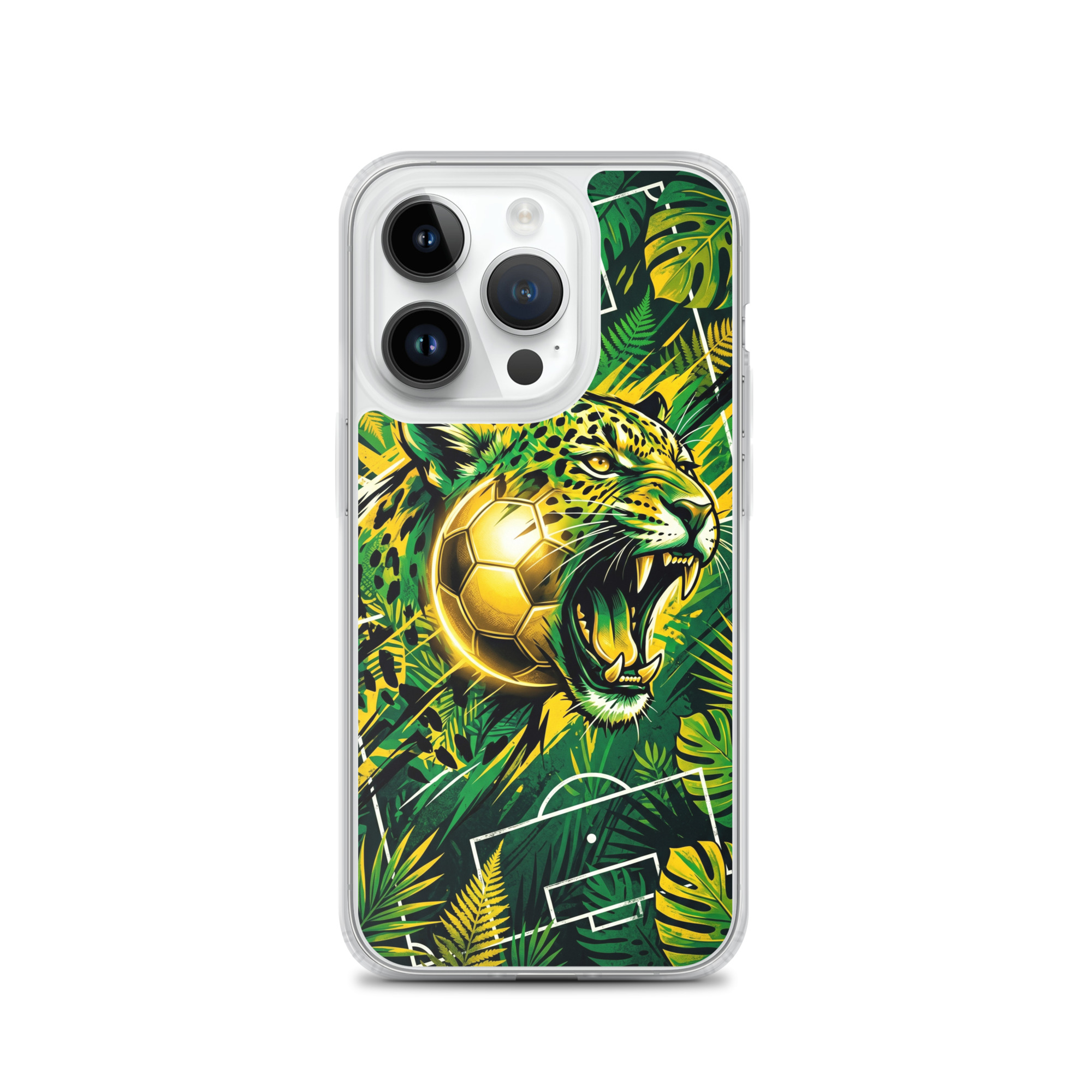 Brazil - Tiger and Ball - Clear iPhone Case - Image 4