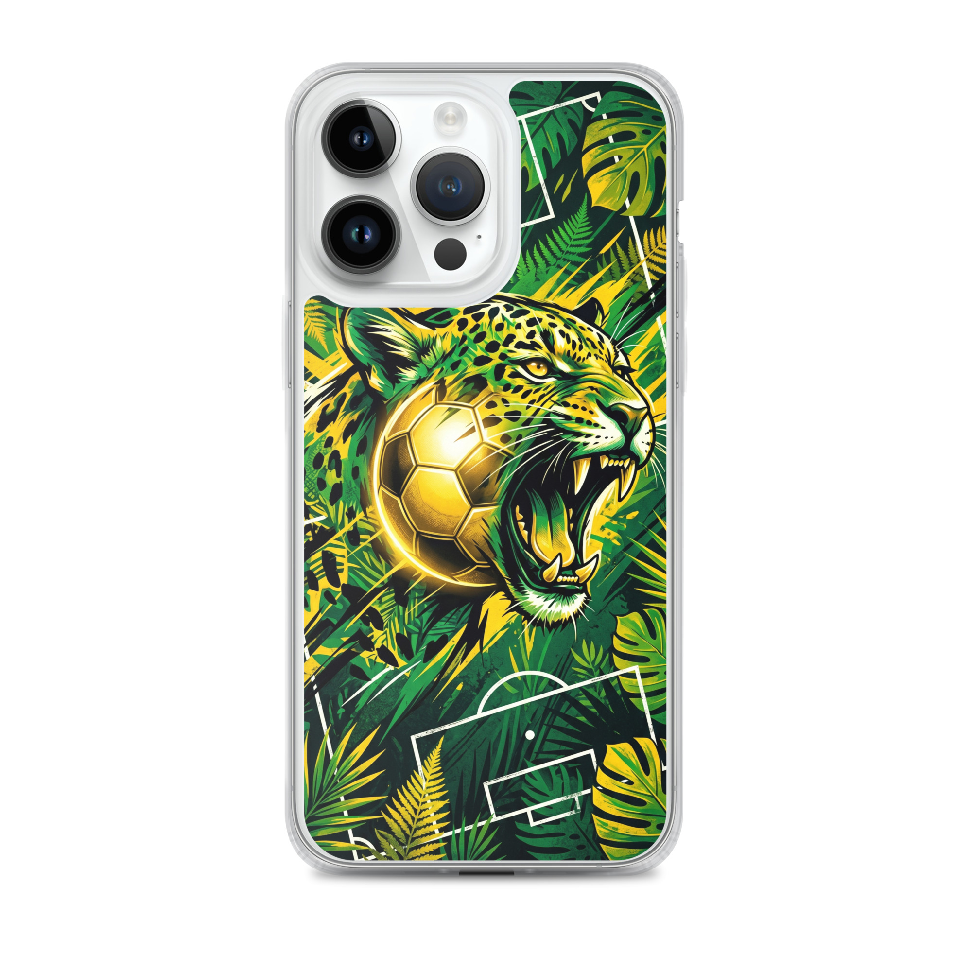 Brazil - Tiger and Ball - Clear iPhone Case - Image 3