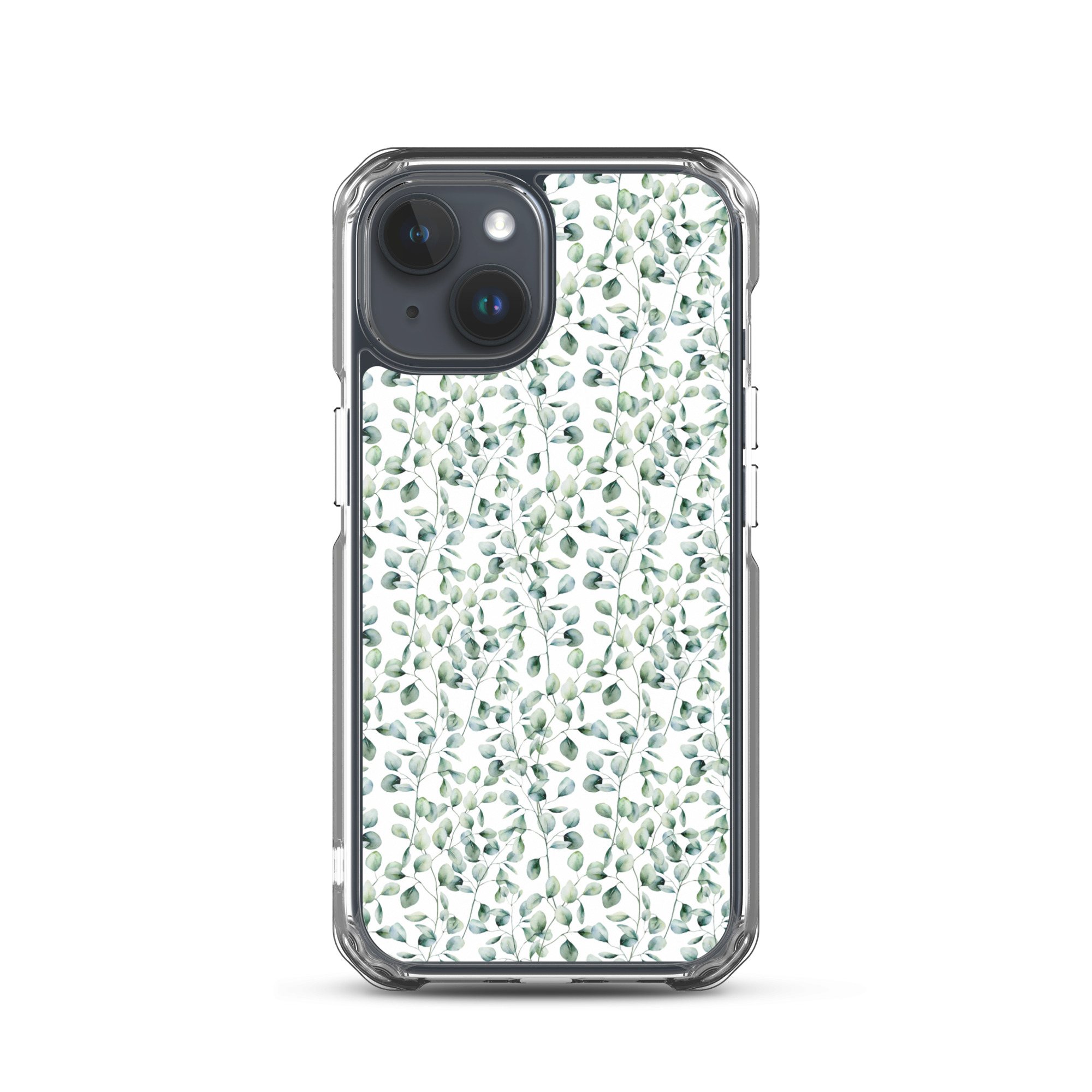 Thin Branch and Green Leaves - Clear iPhone Case - Image 9