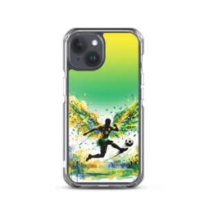 Brazil - Footballer with Wings - Clear iPhone Case - Image 9
