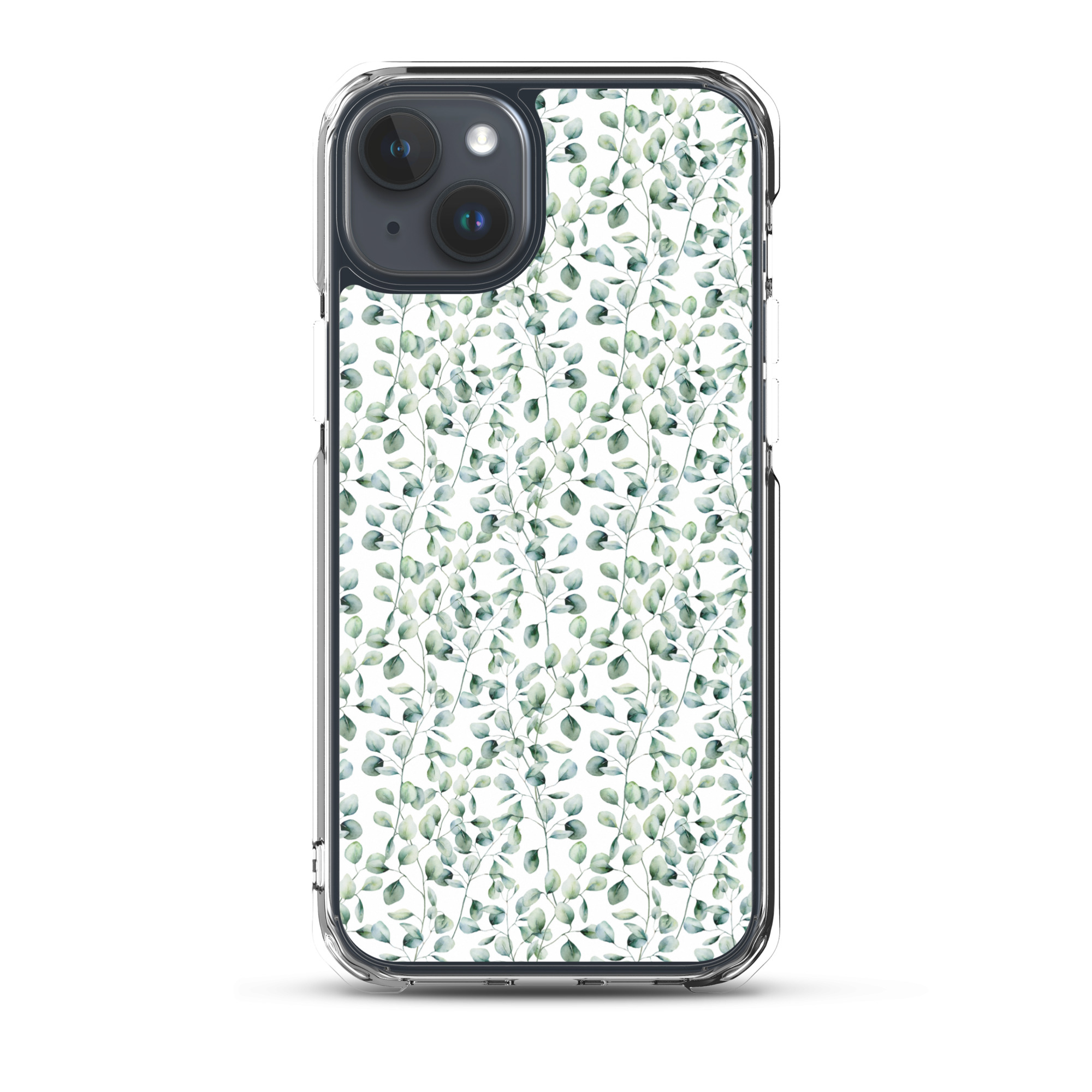 Thin Branch and Green Leaves - Clear iPhone Case - Image 6
