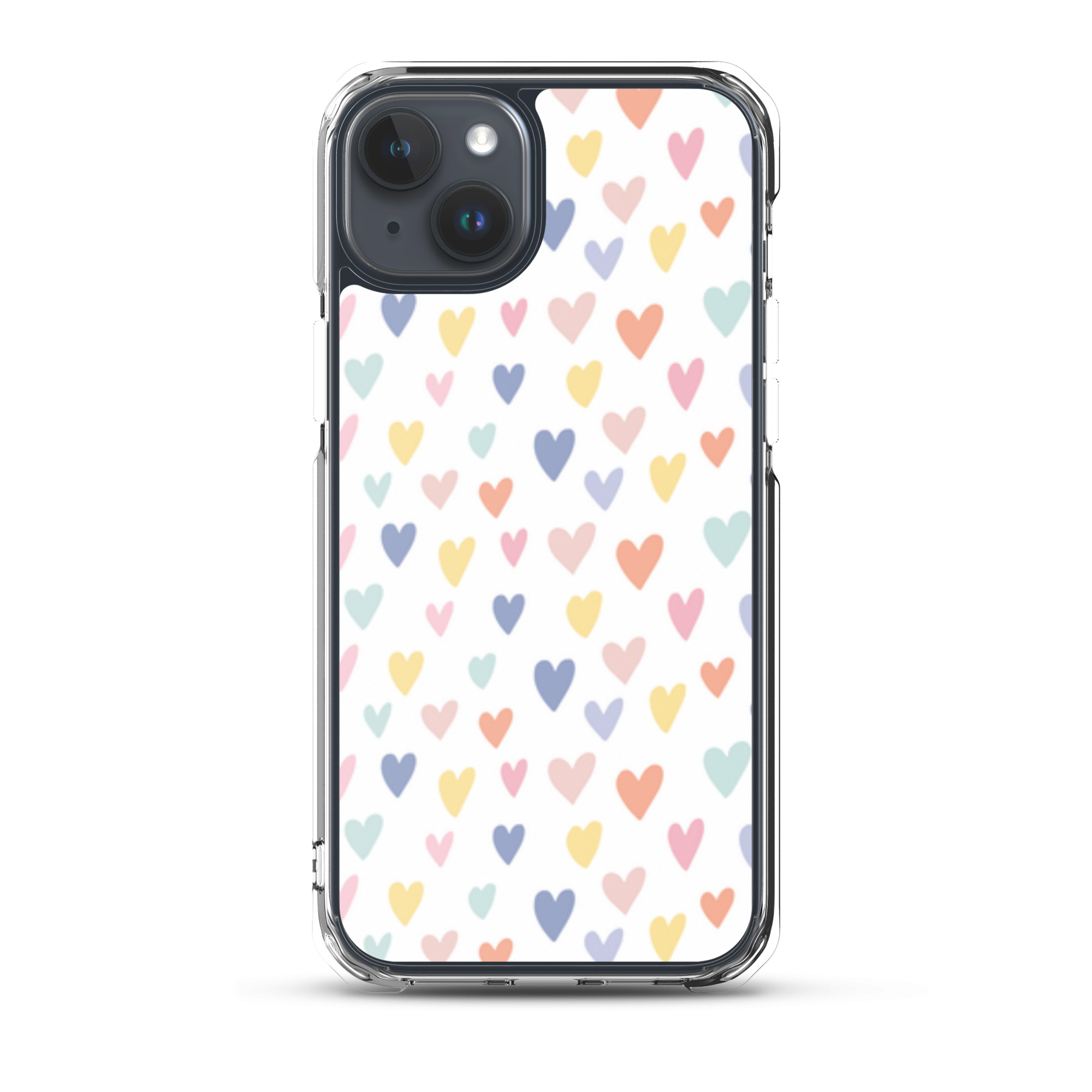 Colorful Little Hearts - Clear iPhone Case - Image 6