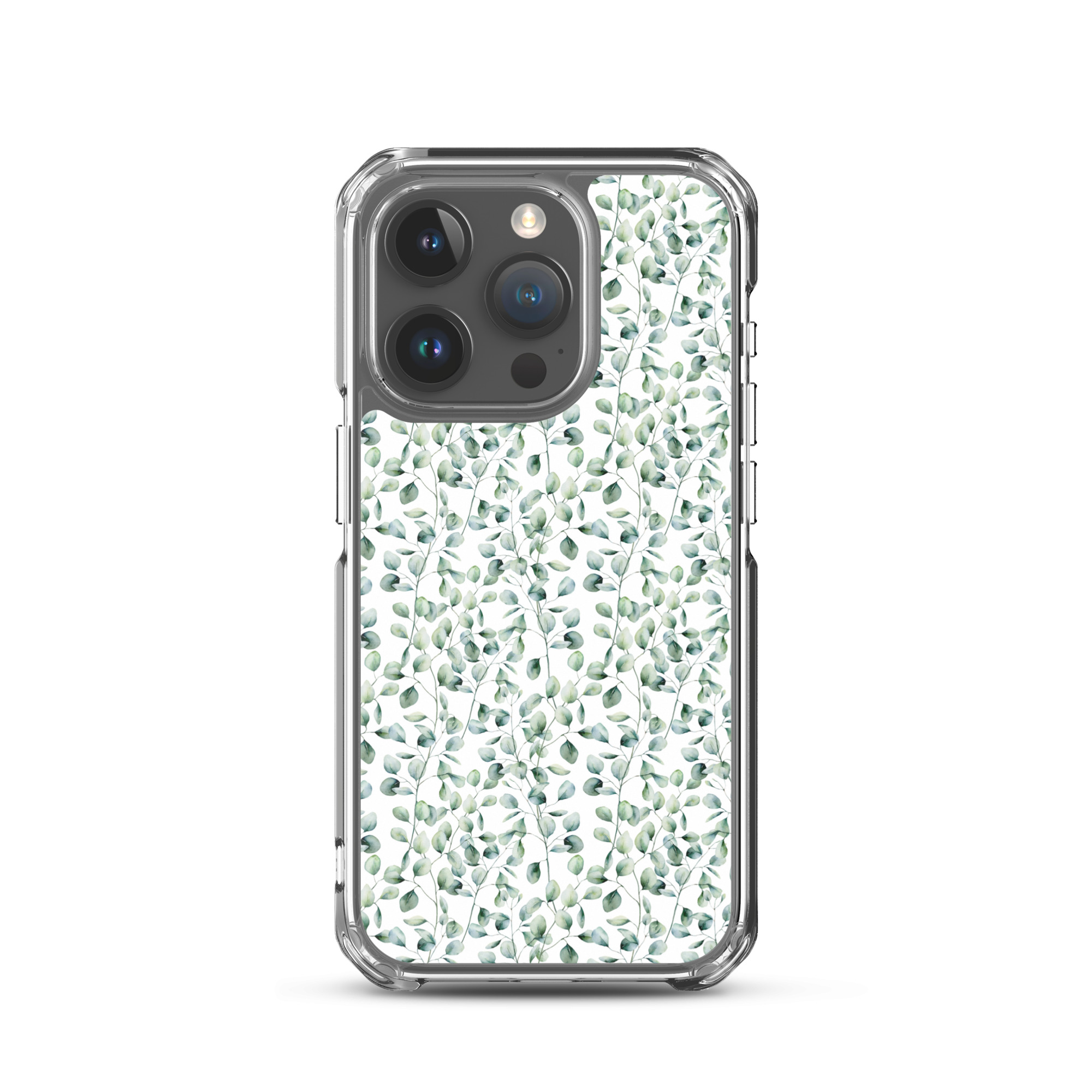 Thin Branch and Green Leaves - Clear iPhone Case - Image 8