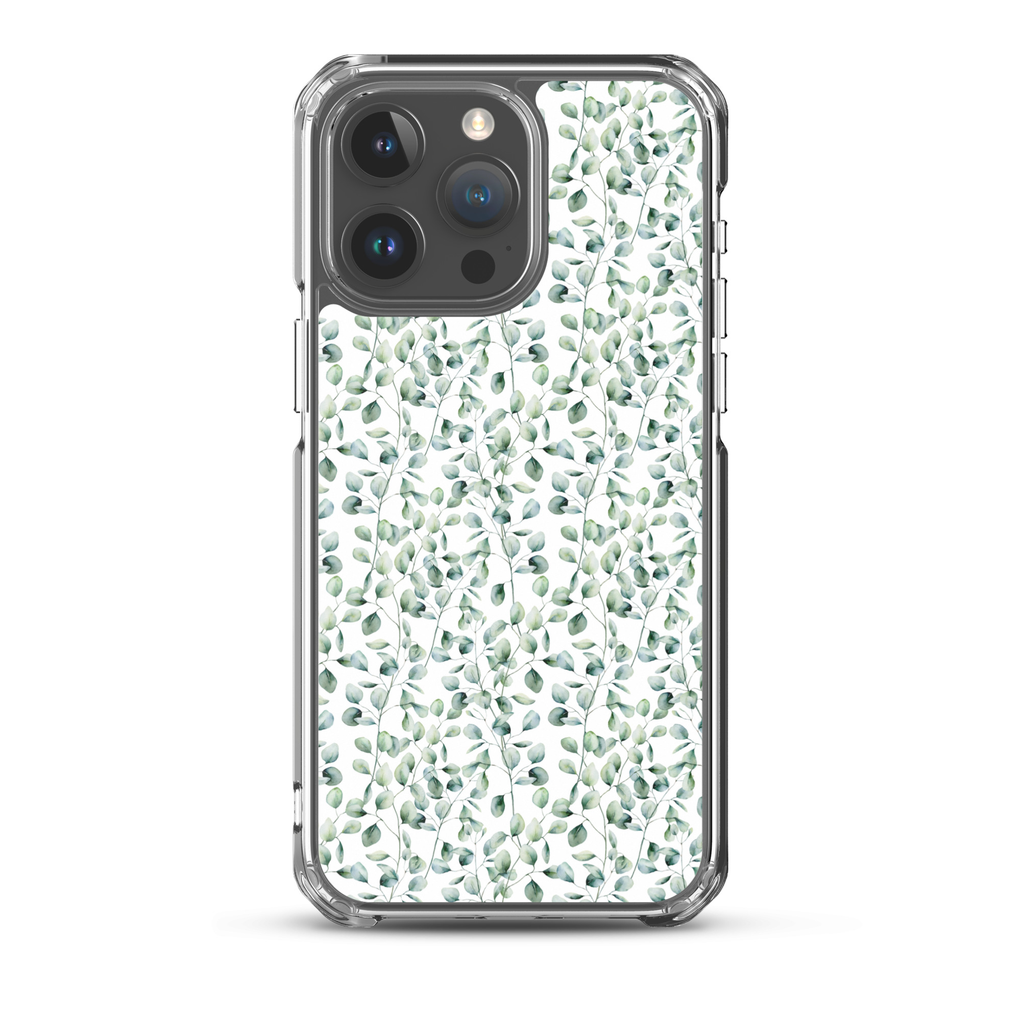 Thin Branch and Green Leaves - Clear iPhone Case - Image 7