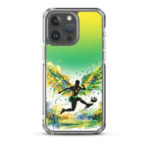 Brazil - Footballer with Wings - Clear iPhone Case - Image 7