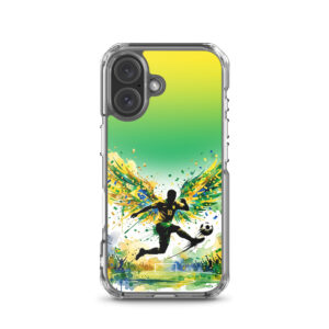 Brazil - Footballer with Wings - Clear iPhone Case - Image 13
