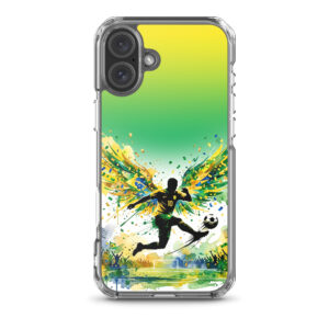 Brazil - Footballer with Wings - Clear iPhone Case - Image 10