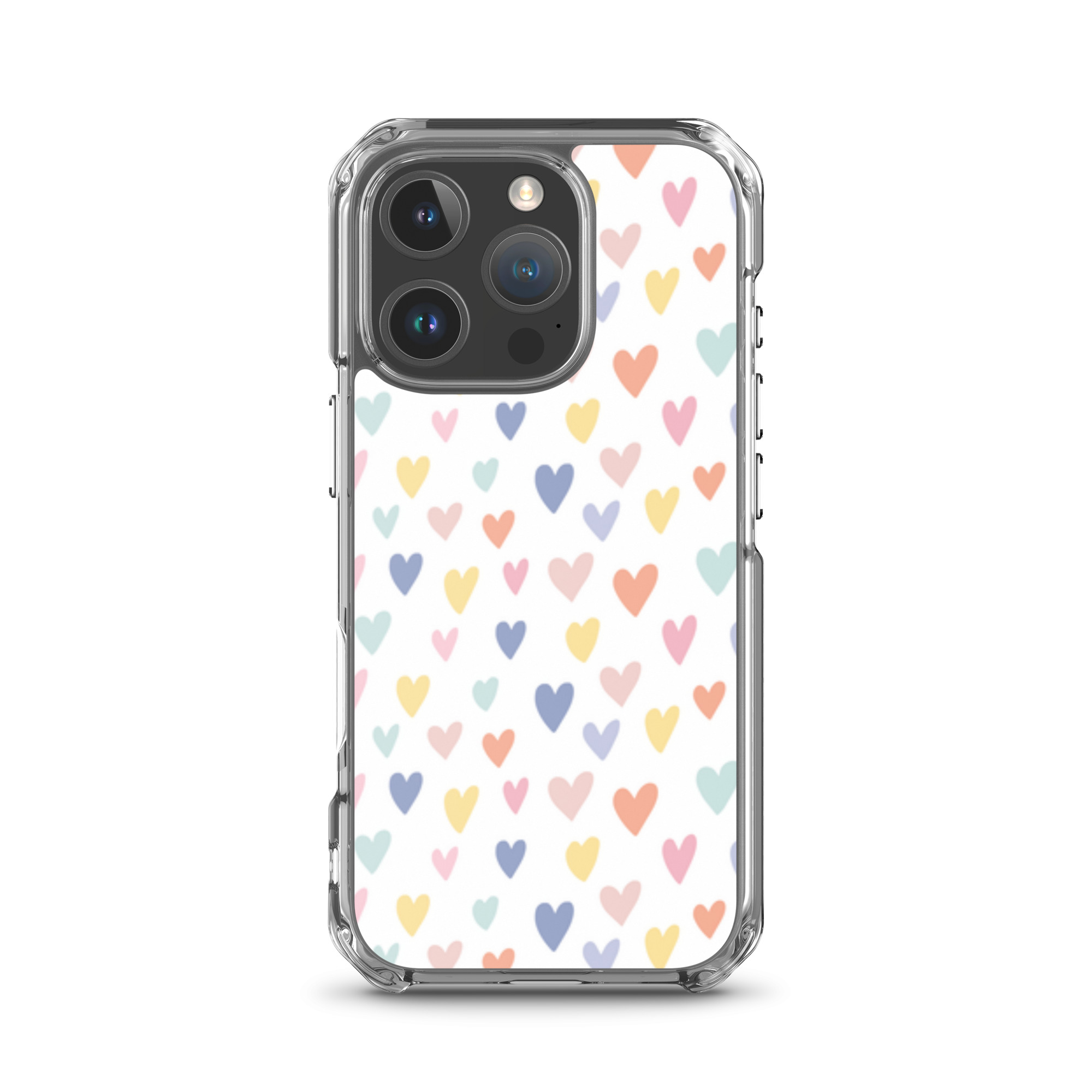 Colorful Little Hearts - Clear iPhone Case - Image 12