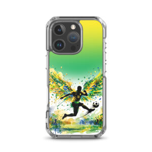 Brazil - Footballer with Wings - Clear iPhone Case - Image 12