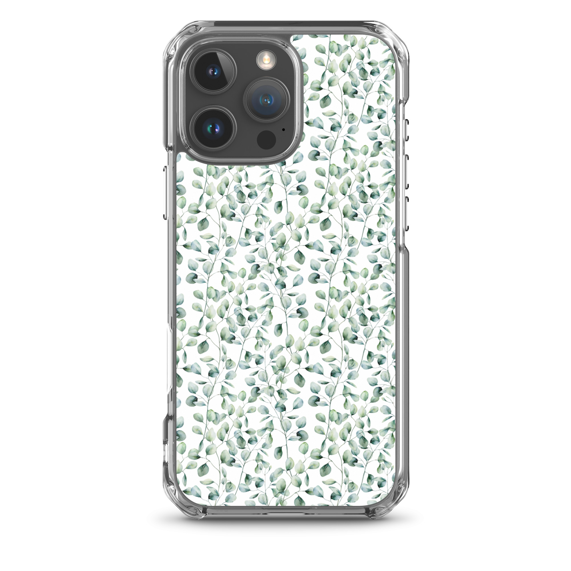 Thin Branch and Green Leaves - Clear iPhone Case - Image 11