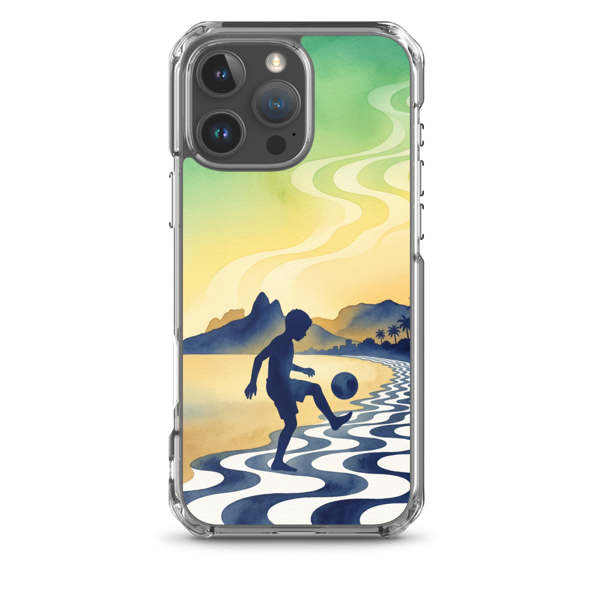 Brazil - Children Playing With a Ball - Clear iPhone Case - Image 11