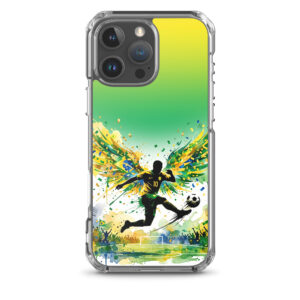 Brazil - Footballer with Wings - Clear iPhone Case - Image 11