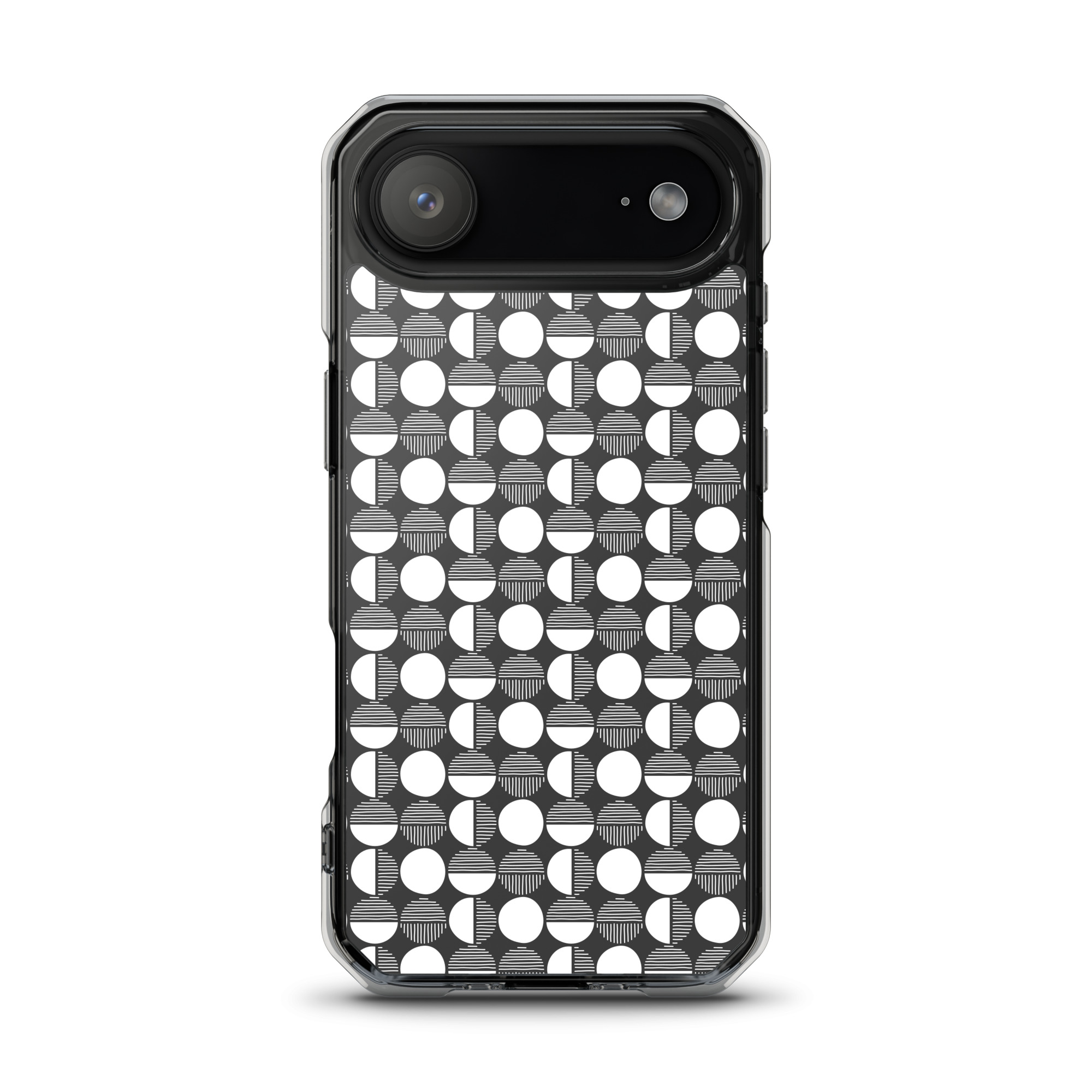 Black/White Circle - Clear iPhone Case - Image 14