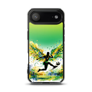 Brazil - Footballer with Wings - Clear iPhone Case - Image 14