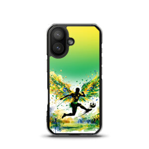 Brazil - Footballer with Wings - Clear iPhone Case - Image 16