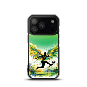 Brazil - Footballer with Wings - Clear iPhone Case - Image 15