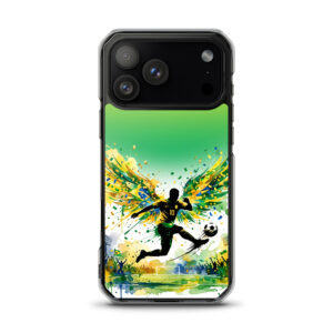 Brazil - Footballer with Wings - Clear iPhone Case