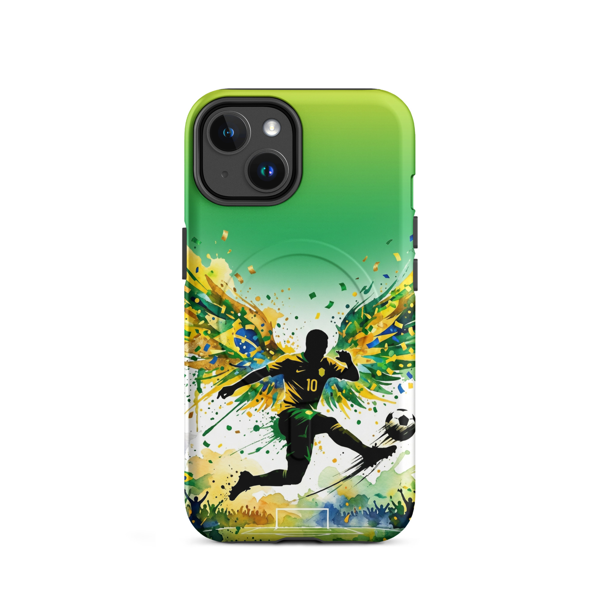 Brazil - Footballer with Wings - Tough iPhone Case - Image 2