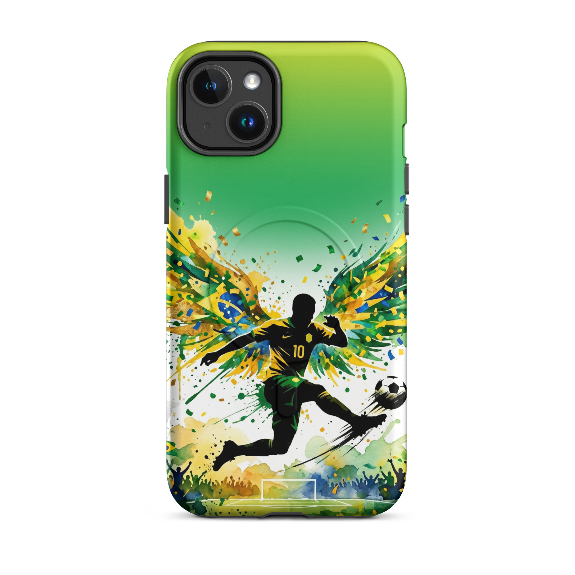 Brazil - Footballer with Wings - Tough iPhone Case - Image 3