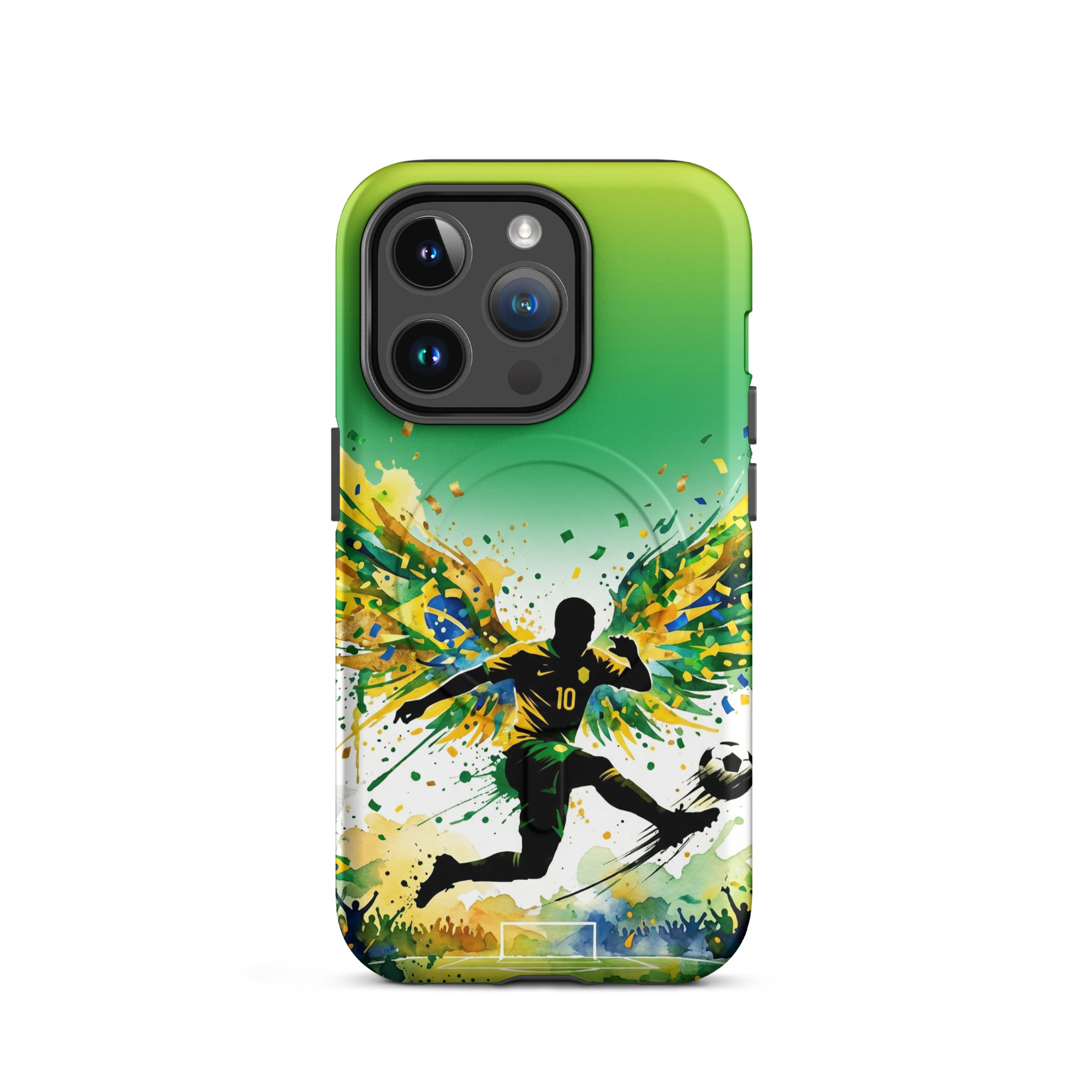 Brazil - Footballer with Wings - Tough iPhone Case - Image 4