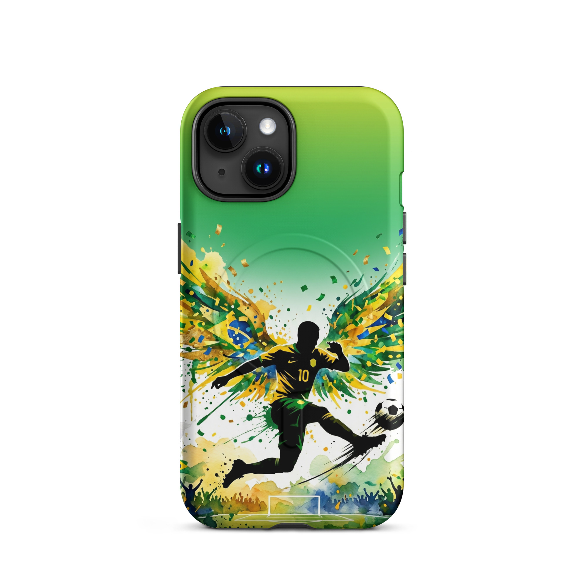 Brazil - Footballer with Wings - Tough iPhone Case - Image 6