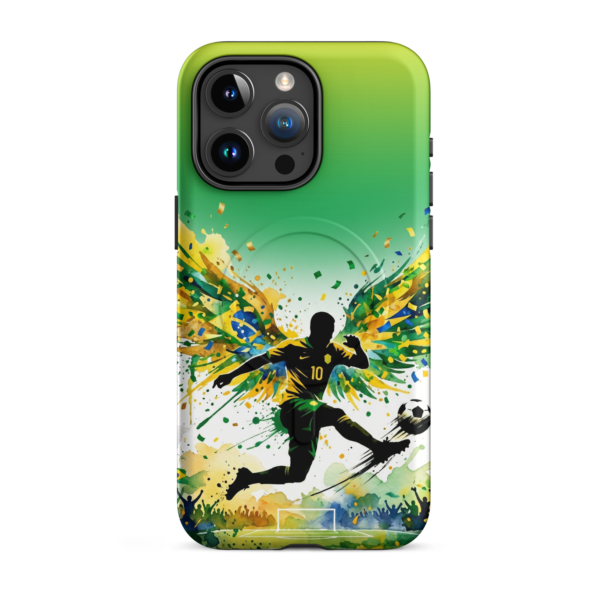 Brazil - Footballer with Wings - Tough iPhone Case - Image 9