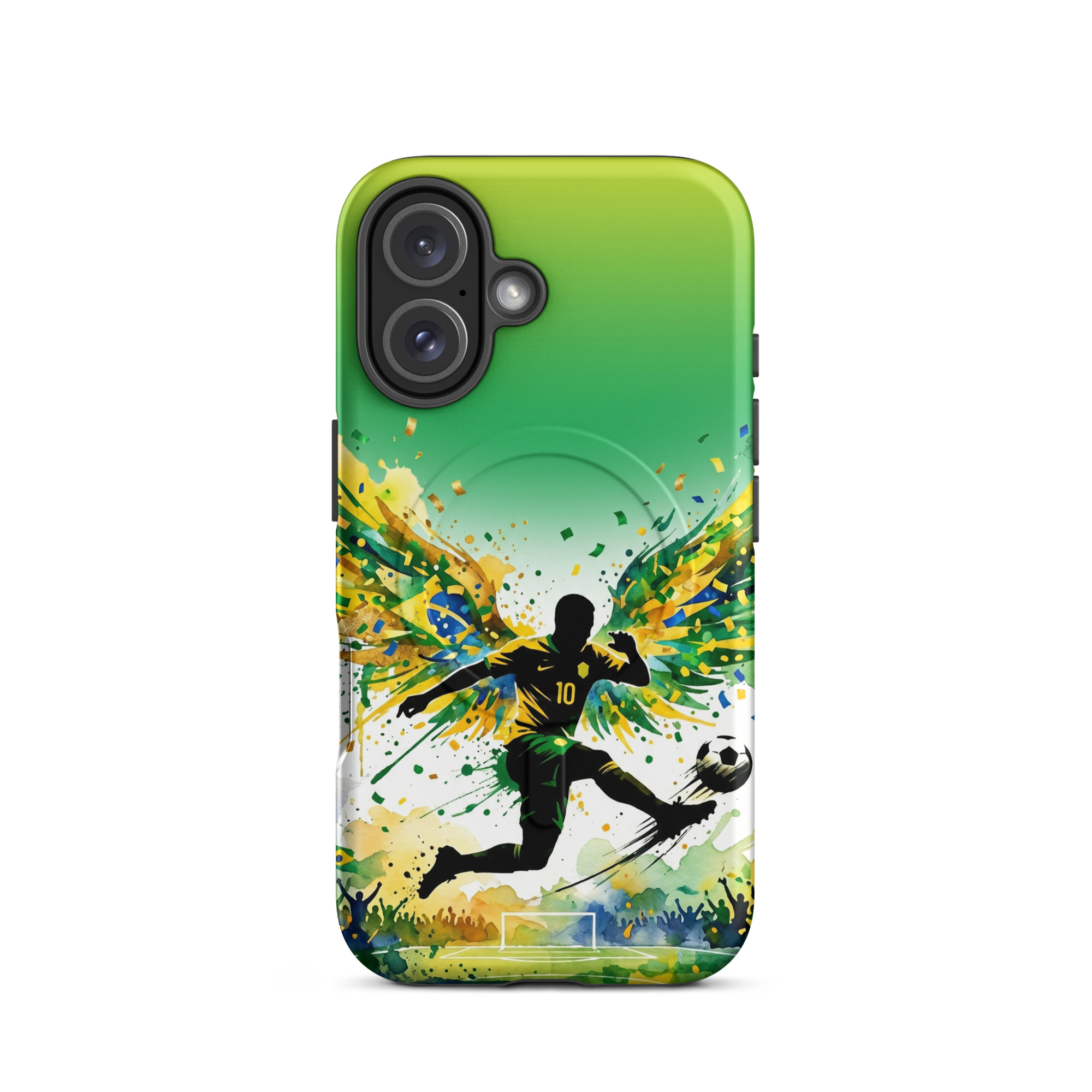 Brazil - Footballer with Wings - Tough iPhone Case - Image 10