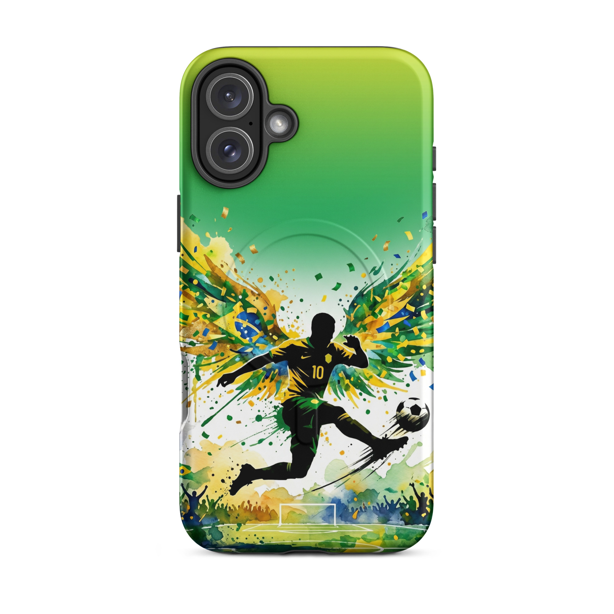 Brazil - Footballer with Wings - Tough iPhone Case - Image 11