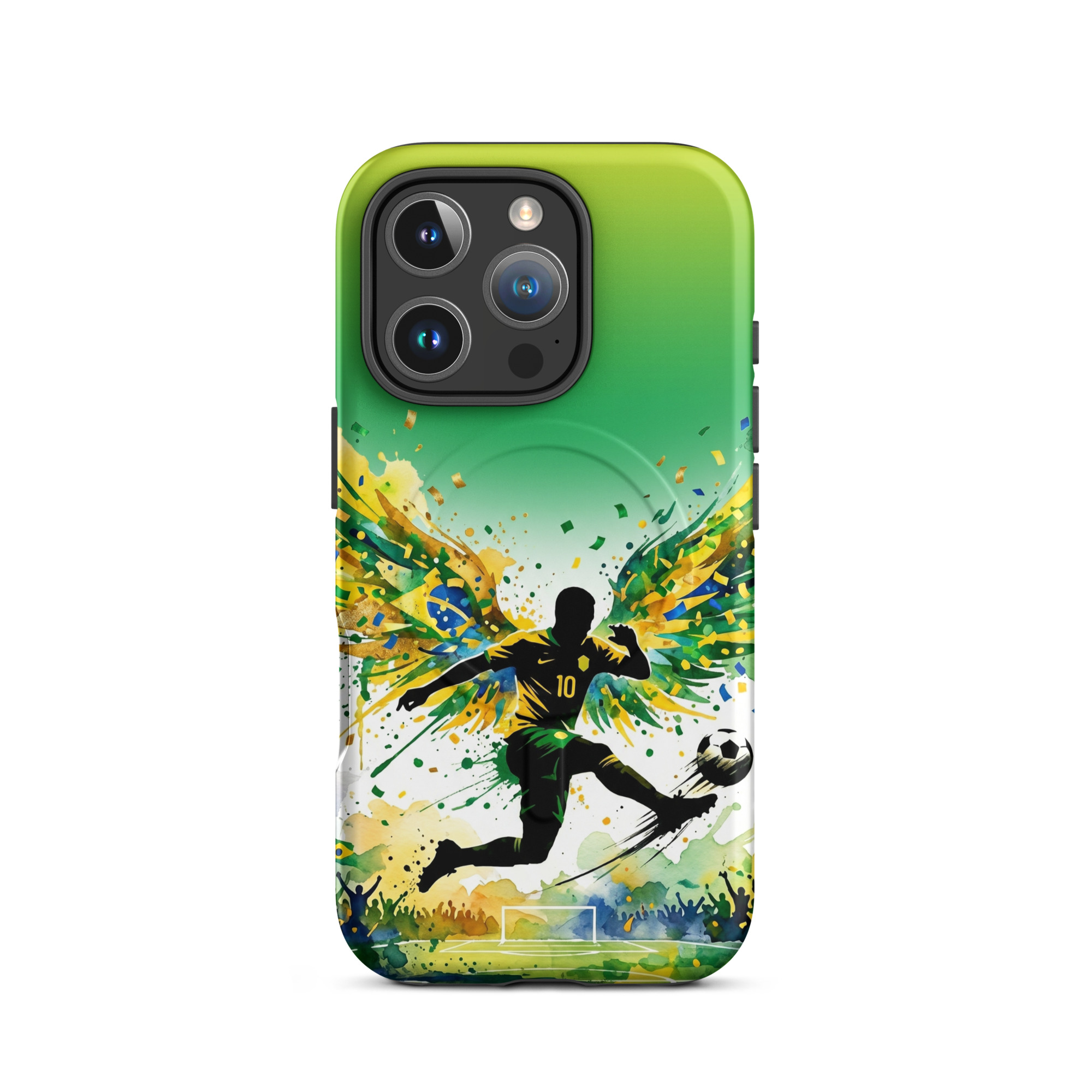 Brazil - Footballer with Wings - Tough iPhone Case - Image 12