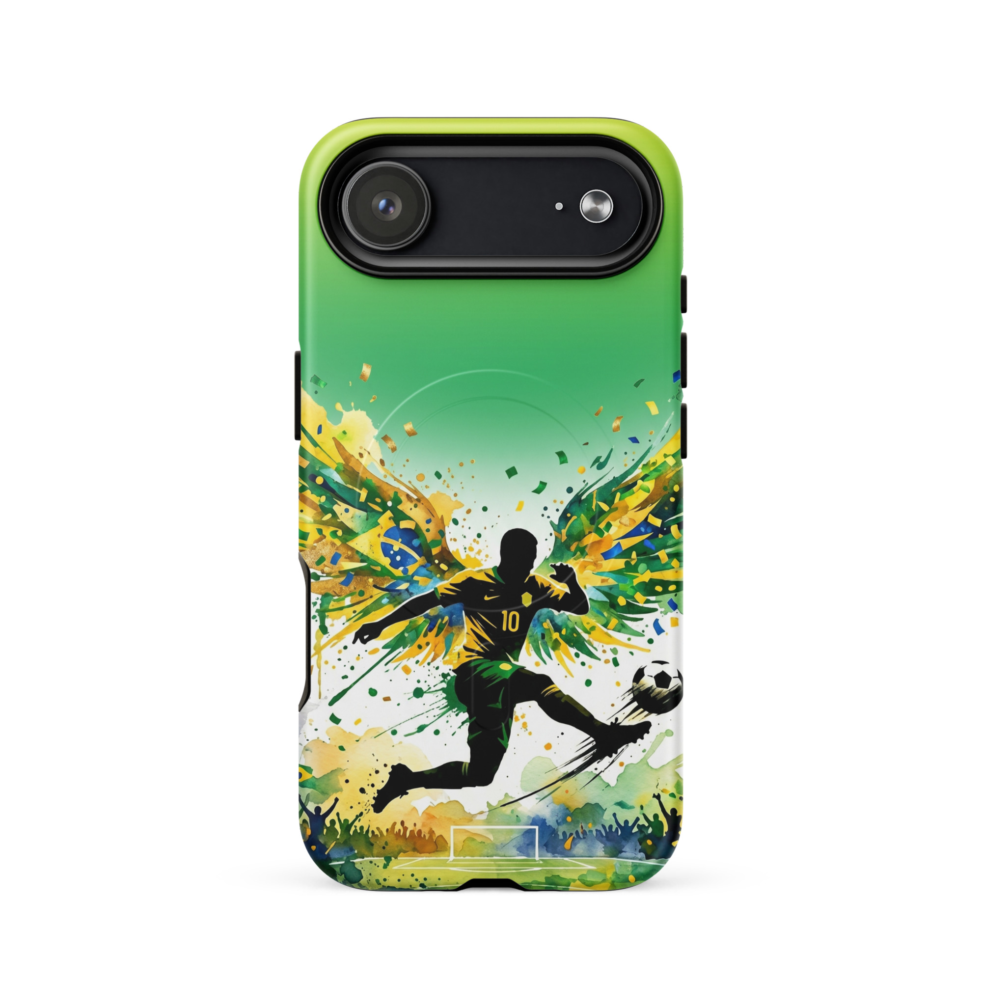 Brazil - Footballer with Wings - Tough iPhone Case - Image 15