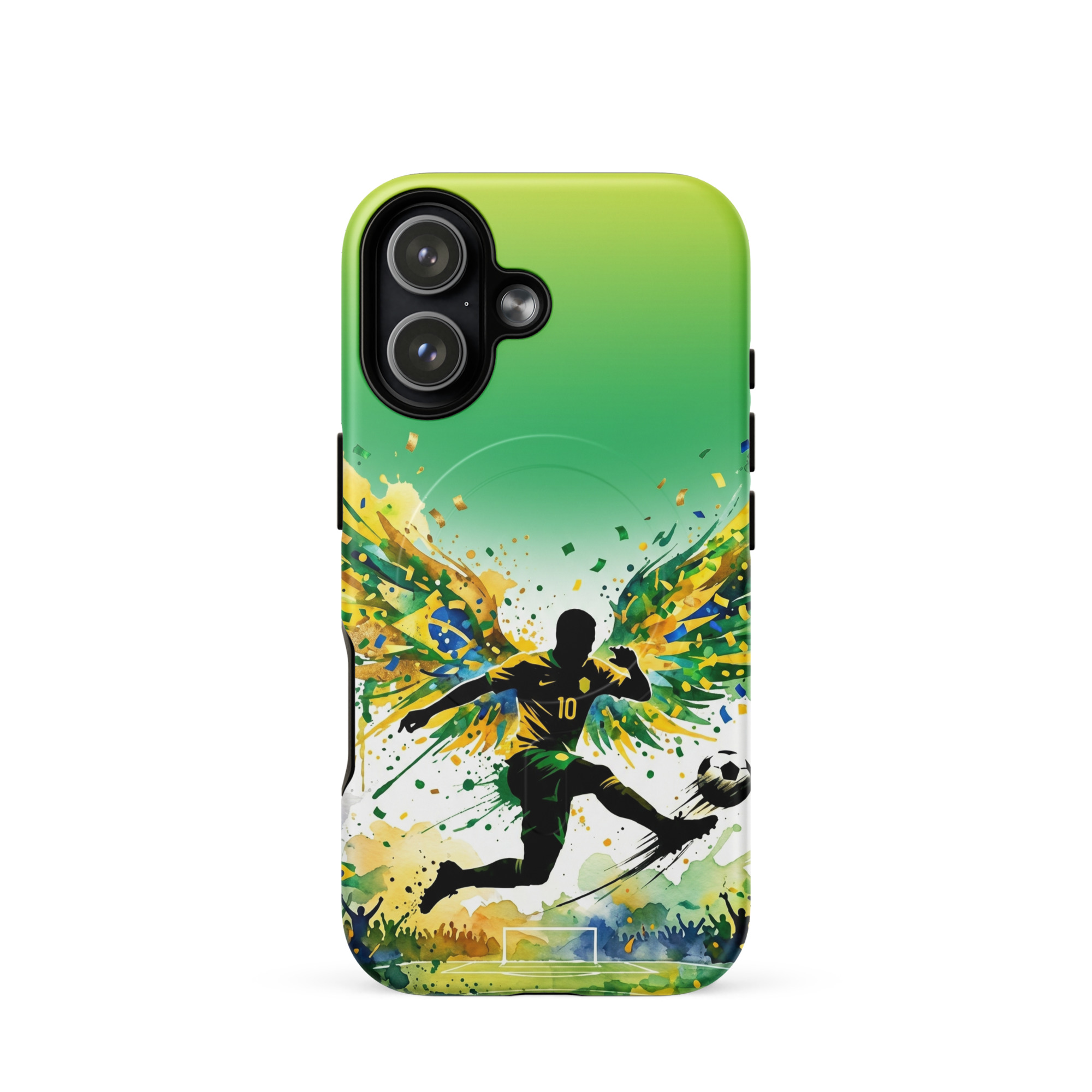 Brazil - Footballer with Wings - Tough iPhone Case - Image 14