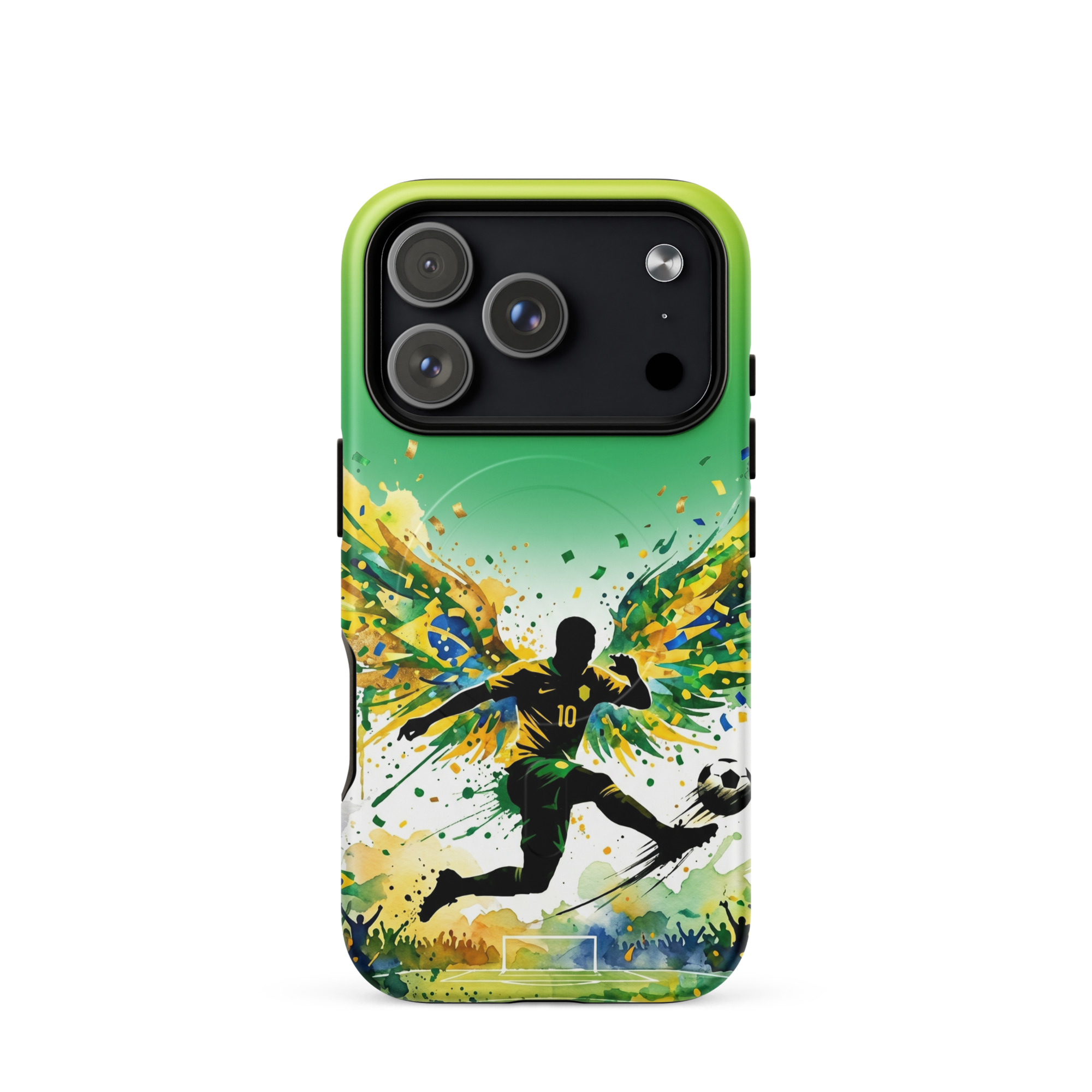 Brazil - Footballer with Wings - Tough iPhone Case - Image 16