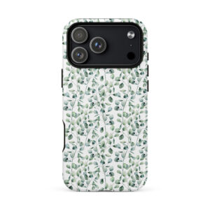 Thin Branch and Green Leaves - Tough iPhone Case