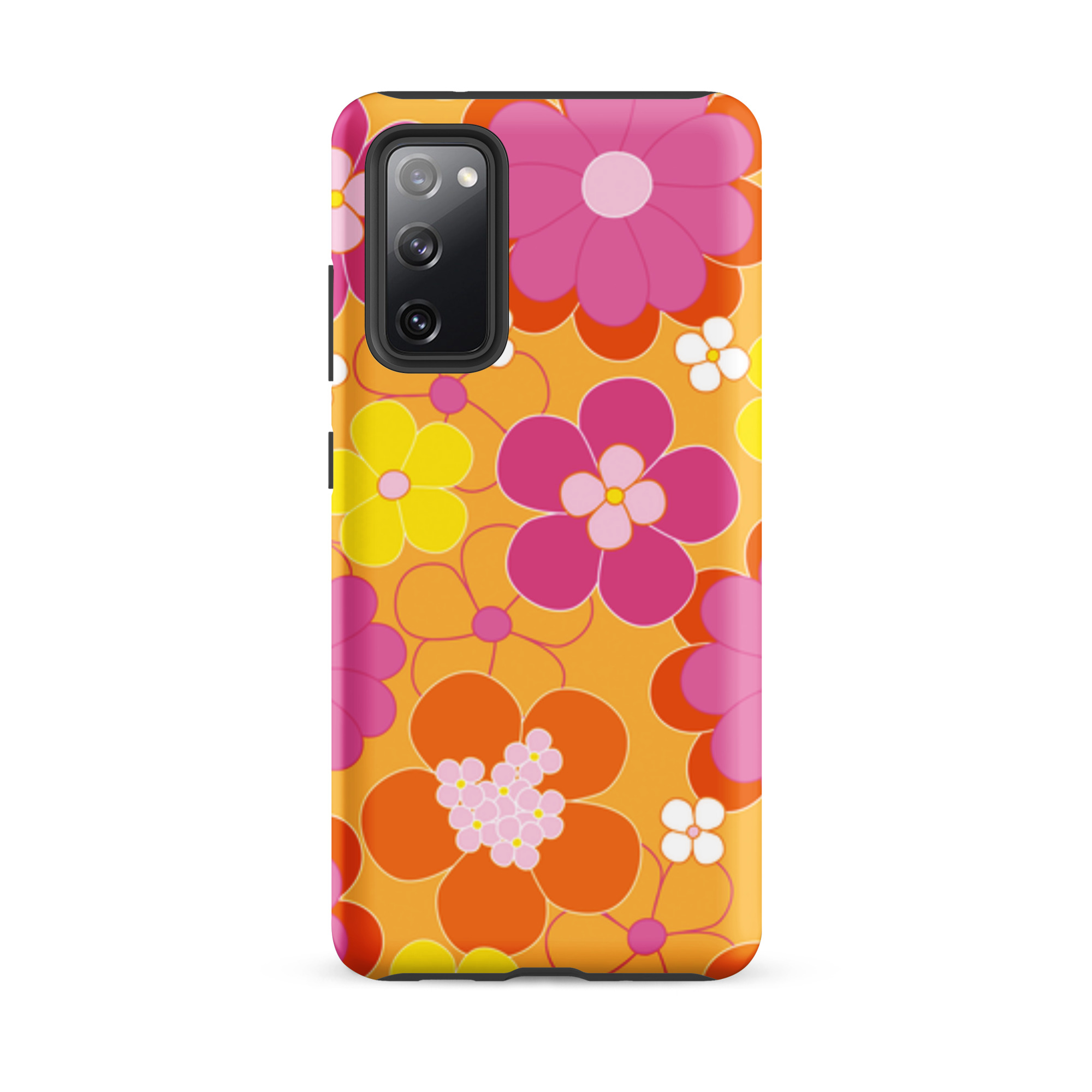 Pink/Yellow Flowers - Tough Galaxy Case - Image 3