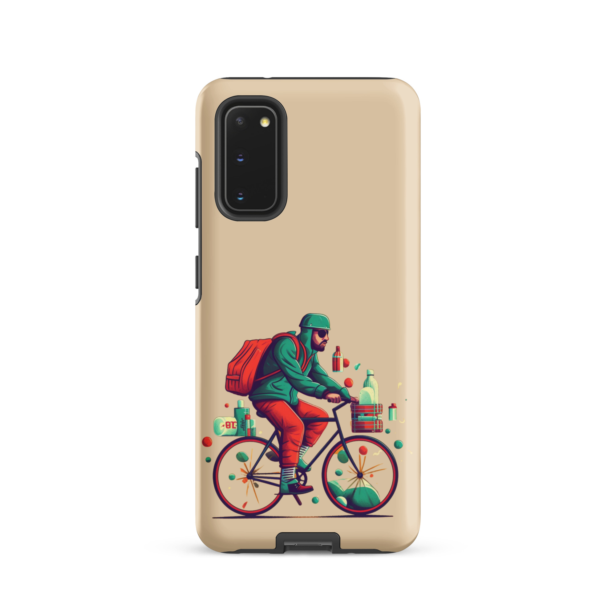 Man Riding a Bicycle - Tough Galaxy Case - Image 2