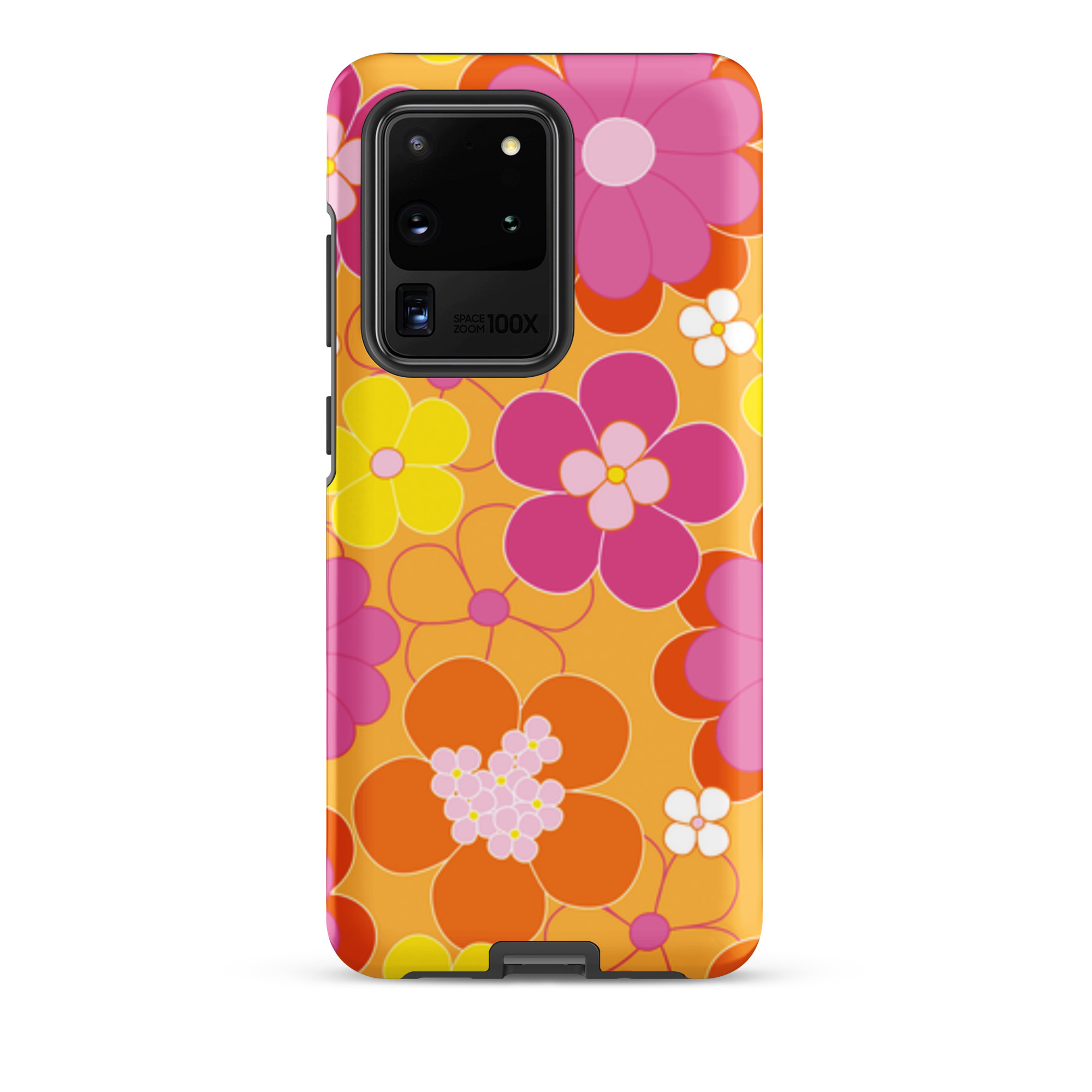 Pink/Yellow Flowers - Tough Galaxy Case - Image 5